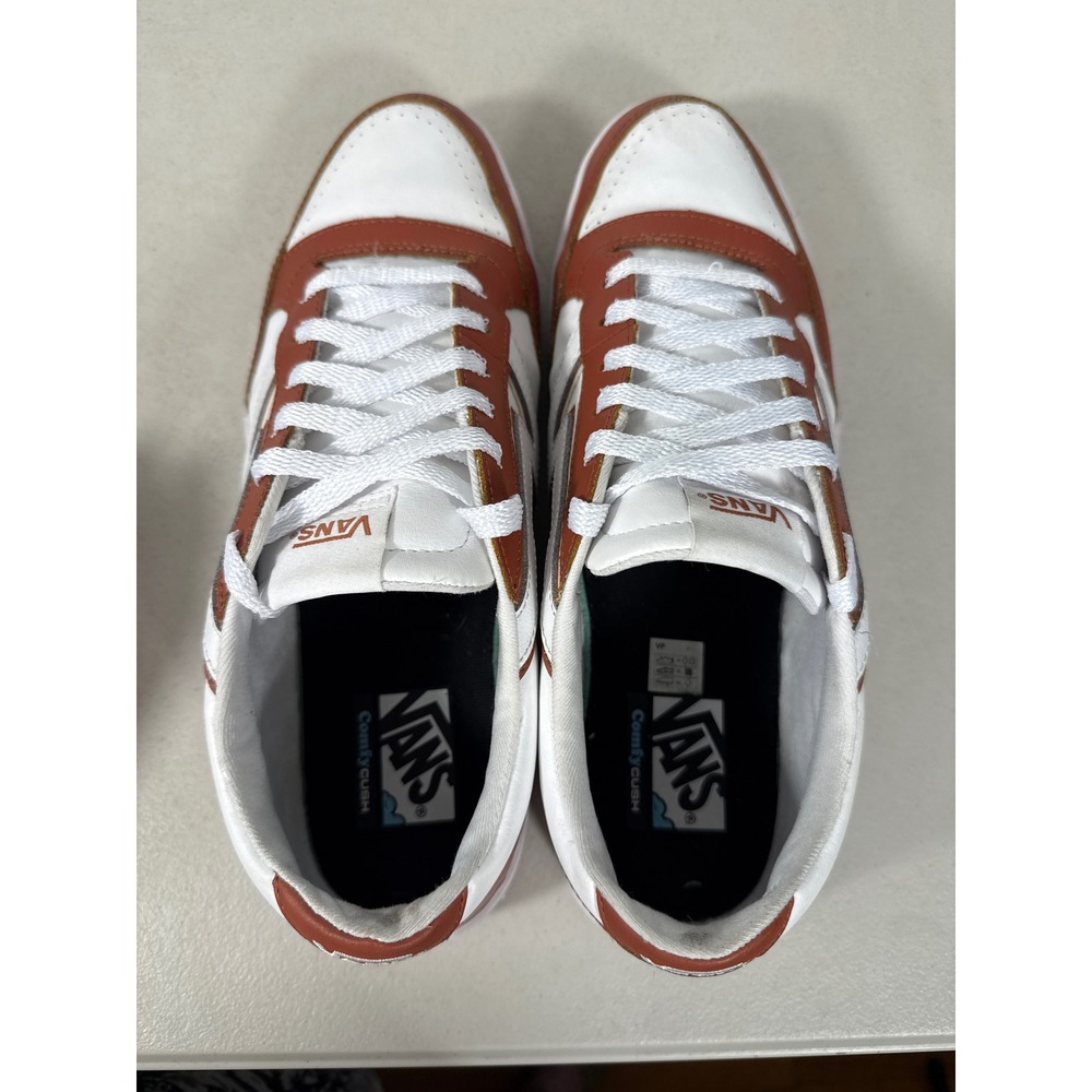 Vans Lowland CC ComfyCush Brown White Men Skate Shoes Low Top Sneakers Sz 13